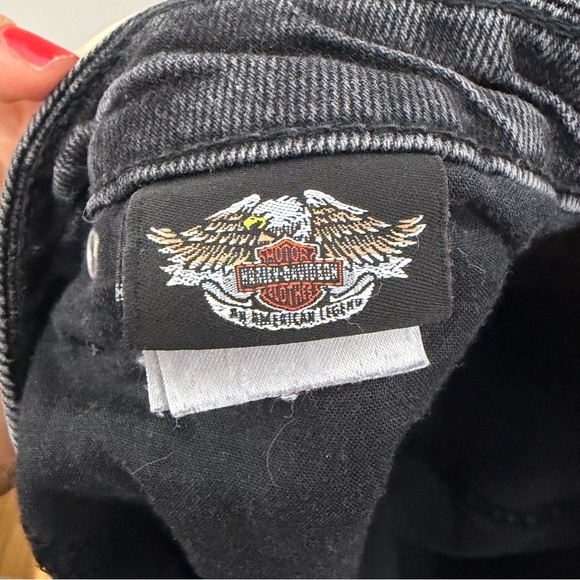 Harley Davidson Motorcycles Black Womens Bootcut Jeans Stretch Size 16 - Picture 10 of 11